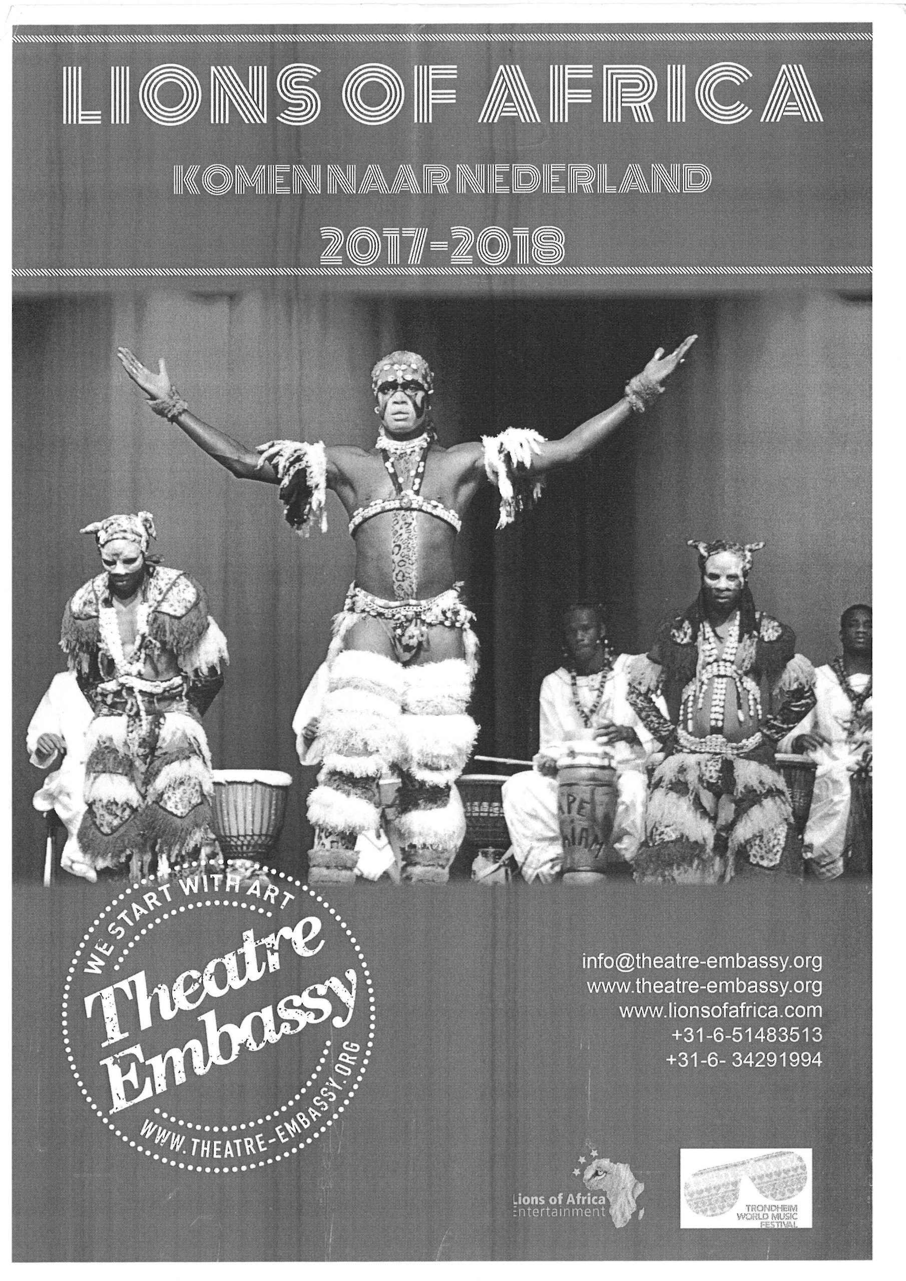 Lions Of Africa Komen Naar Nederland 2017-2018