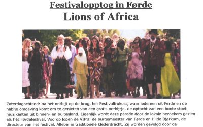 Førde Folk Music Festival Festivalopptog in Førde